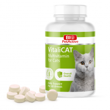 Bio PetActive VitaliCat Multivitamin Tablets for Cats 75g (150 Tabs), PA205, cat Health, Bio PetActive, cat Shop By Brands, catsmart, Shop By Brands, Health
